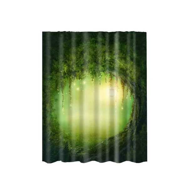 Crafted Maxbell Bathroom Shower Sheer Waterproof Polyester Curtain Panel w 12 Hooks Dreamland Versatile