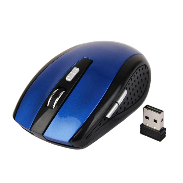 Consistent Maxbell 2.4GHz Wireless Optical Mouse USB Receiver Adjustable DPI for PC Laptop Desktop -Blue Innovative