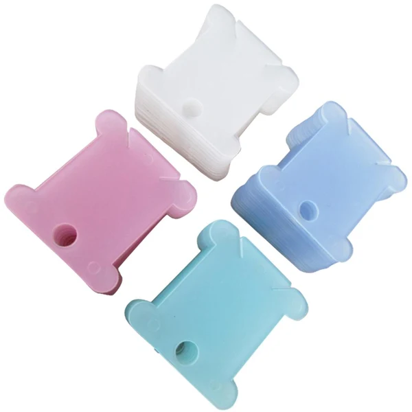 Crafted Maxbell Plastic Thread Bobbins Holder for Cross Stitch Embroidery Winding Board Pack of 100 Fast