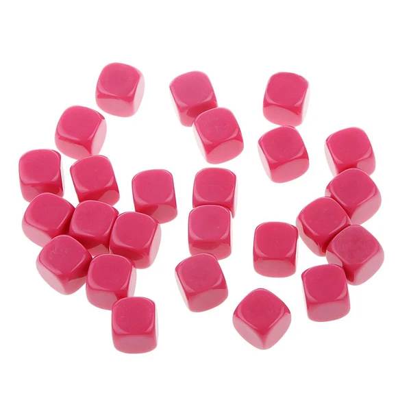 Expertly Made Maxbell Pack of 25pcs Opaque Fuchsia Blank D6 Six Sided Dice Teaching Resources Party Supplies Stylish