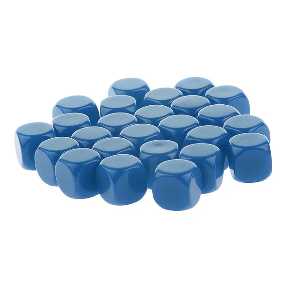 Detailed Maxbell Pack of 25pcs Opaque Blue Blank D6 Six Sided Dice Teaching Resources Party Supplies Certified
