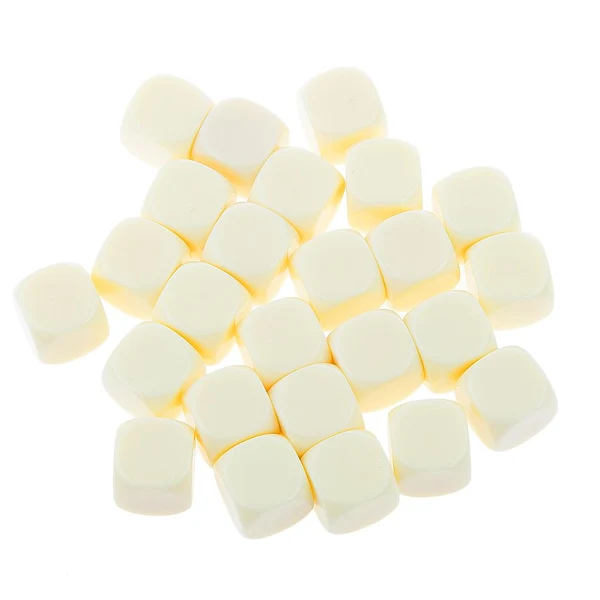 Traditional Maxbell Pack of 25pcs Opaque Beige Blank D6 Six Sided Dice Teaching Resources Party Supplies Minimalist