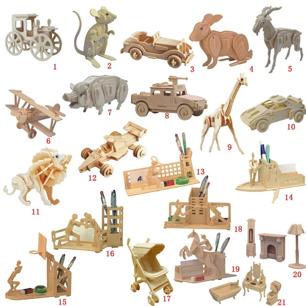 Fashionable Maxbell Moving Model Kit 3D Wooden DIY Basketball Pen Container Pen Box Puzzles Wooden Toys Flexible