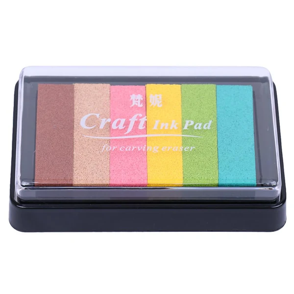 Smooth Maxbell Fashion Ink Pad Korea Stationery DIY Craft for Paper Fabric Wood Colorful Rainbow 9 Artisan