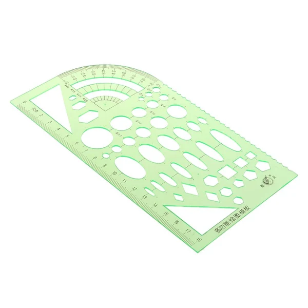 Elegant Maxbell Green Plastic Drafting Drawing Tool Ruler Geometric Oval Template for Students 1 Specialty
