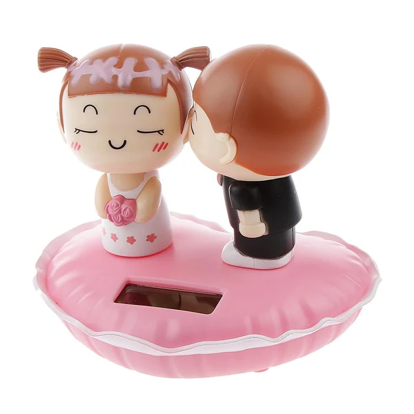 Breathable Maxbell Cute Plastic Solar Power Kiss Doll Car Interior Ornament Home Decor Auto Accessories Flexible