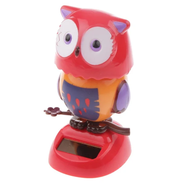 Outstanding Maxbell Cute Flip-flap Swing Dancing Solar Powered Red Owl Bird Toy Kids Birthday Xmas Gift Superior