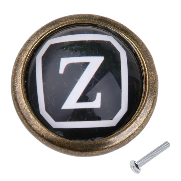 Premium Material Maxbell Retro Cabinet Door Drawer Dresser Handle Pull Knob Wardrobe Hardware Letter Z Reliable