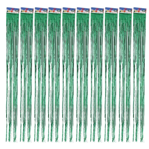 Authentic Maxbell 10pcs Green 1 Meter Metallic Foil Curtains for Wedding Party Original Design
