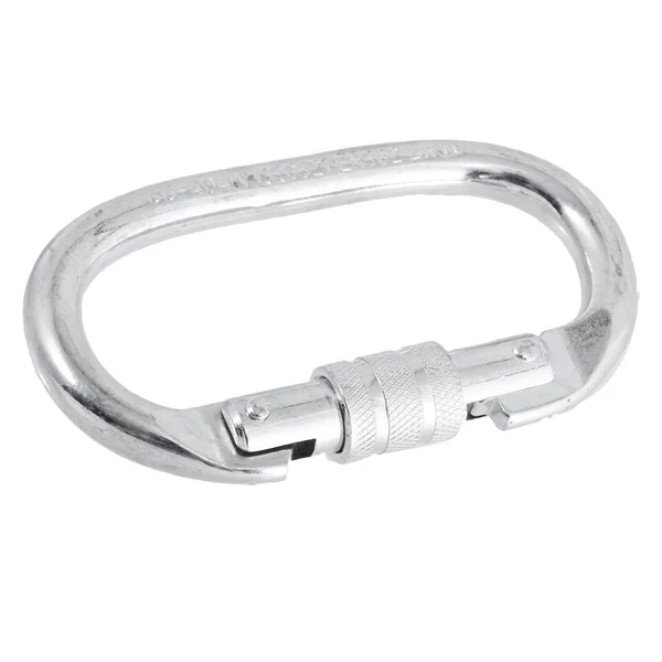 Proven Maxbell Rescue Climbing Durable Oval Carbon Steel 25KN Carabiner Screw Lock Efficient