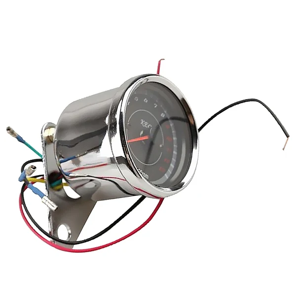 Solid Maxbell Stainless Motorcycle Speed Counter Odometer Gauge LED Light for Haley Silver Modern