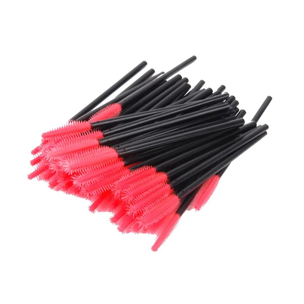 Innovative Maxbell 50pcs Straight Disposable Eyelash Brush Mascara Wands Applicator Makeup Tool Detailed