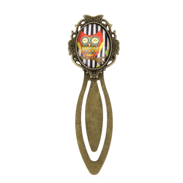 Sophisticated Retro Ducument Bookmark Reading Marker Stationery Metal Clip Owl Cage 1 Fine