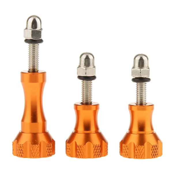 Safe Gold-Aluminum Stainless Thumb Knob Bolt Nut Screw Set for GoPro Hero3 3 2 1 Camera Accessories Fastening Easy Install Excellent