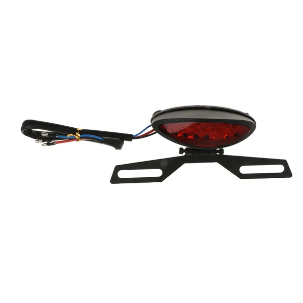 Long-Lasting Maxbell 12V Motorcycle ATV License Plate Holder LED Tail Rear Brake Bracket Lamp Consistent