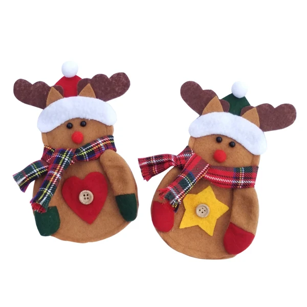 Next-Generation Maxbell Dinner Tableware Cutlery Case Bag Cover Pouch Spoon Reindeer Bag Christmas Dinner Decor Set of 2 Casual