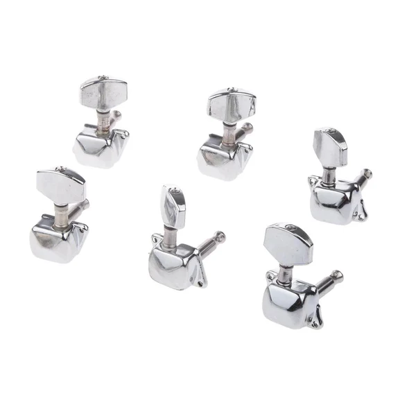 High-Grade Maxbell 6pcs Semiclosed Tuners Tuning Pegs with Accs for Electric Acoustic Guitars Refined