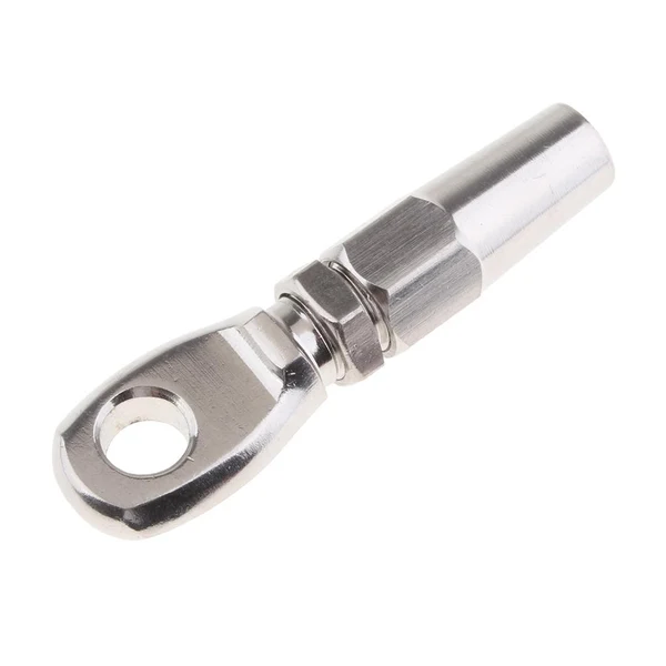 Exceptional Maxbell 6MM Stainless Steel Wire Ropes Swageless Eye Terminal End Compression Certified