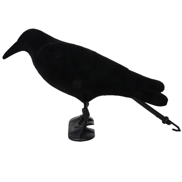 Reliable Maxbell Flocked Jet Black Crow Decoy Bird Scarer Pest Control Garden Defense Scarecrow Superior