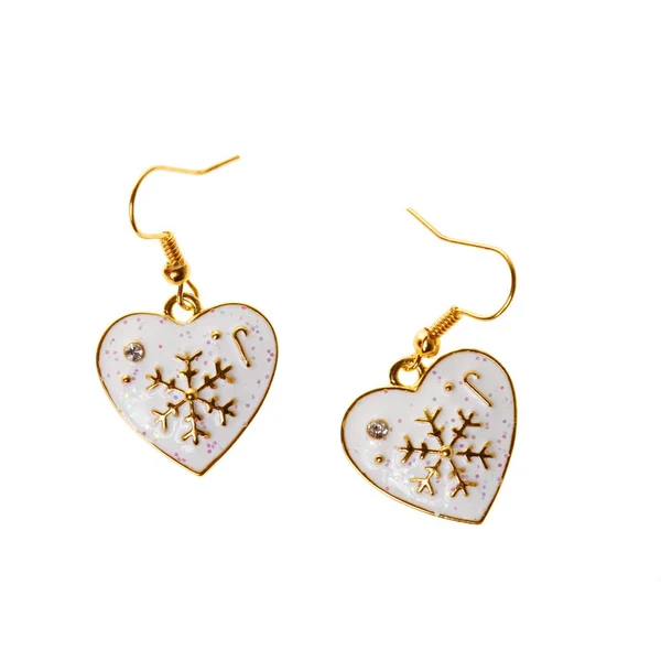 Contemporary Maxbell Christmas Crystal Snowflake Heart Dangle Earrings Necklace Gold Jewelry Sets Selected
