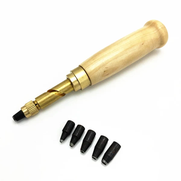 Functional Maxbell 1.5-4mm Leather Belt Hole Punch Watch Gasket Cutter w Wood Handle 13.5cm Prestigious