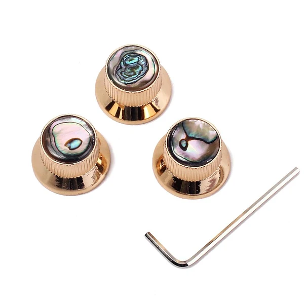 Advanced Maxbell 3Pcs Golden Volume Tone Speed Control Knobs for Electric Guitar Bass 2 Responsible