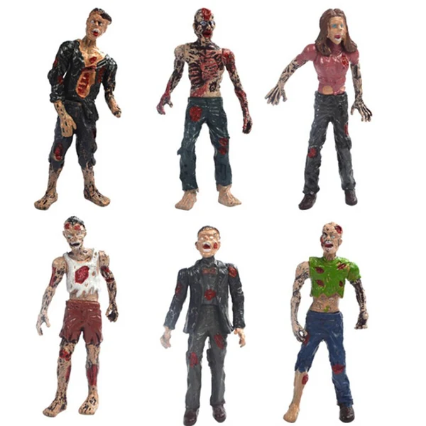 Refined Maxbell Plastic Walking Corpses Doll Movie Characters Action Zombie Figures Toy for Collection Original Design