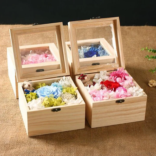 Powerful Maxbell Unfinished Woodcrafts DIY Mud Base Display Case Kid Toys Jewelry Gift Box Proven
