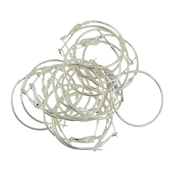 Optimized Maxbell 20pcs Chic Hoop Huggie Copper Solid Round Earrings Hoop Huggie Loop Earrings Recyclable