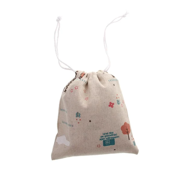 Exceptional Maxbell Cotton Linen Socks Bag Cosmetic Pouch Organizer Drawstring Bag Holder Eiffel Elegant