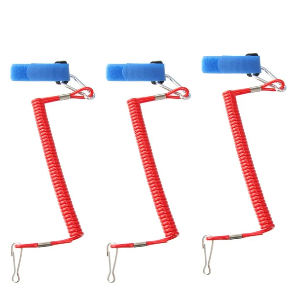 Fine Maxbell Pack of 3 Kayak Coiled Rod Paddle Leash Canoe Boat Safety Lanyard Fishing Accessories Quality