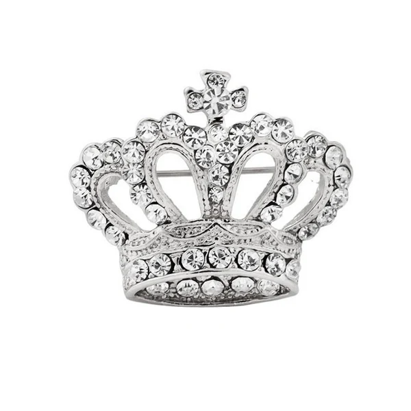 Trusted Maxbell Boho Victoria King Queen Crown Crystal Brooch Pin Silver Wedding Xmas Original