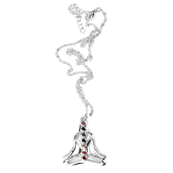 Authentic Maxbell Novelty Buddha yoga meditation crystal Pendant Statement Necklace Chain Unique Gifts Women Responsible
