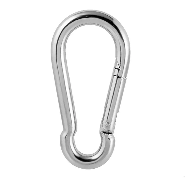 Easy-to-Use Maxbell Camping Climbing 304 Stainless Steel Carabiner Quickdraw Clip Snap 8cm Natural