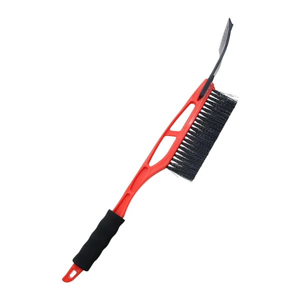 Excellent Maxbell Multipurpose Ice Scraper Snow Brush for Car Windshield Garden Sturdy Red Effective