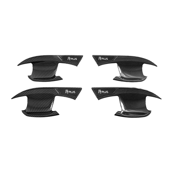 Breathable Car Door Bowl Handle Trim Stickers Carbon Fiber for Byd Atto 3 22 Classic