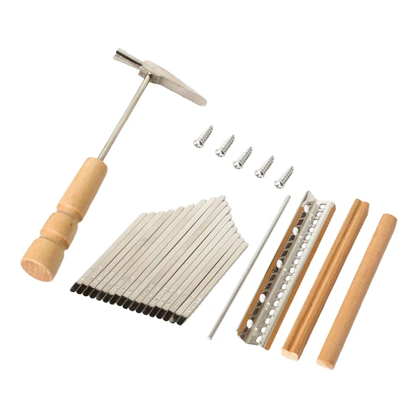 Healthy Maxbell 17 Keys Thumb Piano Set with Screws DIY Spare Parts Green