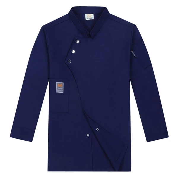 Versatile Maxbell Chef Coat Chef Clothing Catering for Food Service Men Women Dark Blue Size M Effective