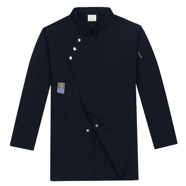 Carefully Designed Maxbell Chef Coat Chef Clothing Catering for Food Service Men Women Black Size L Unique