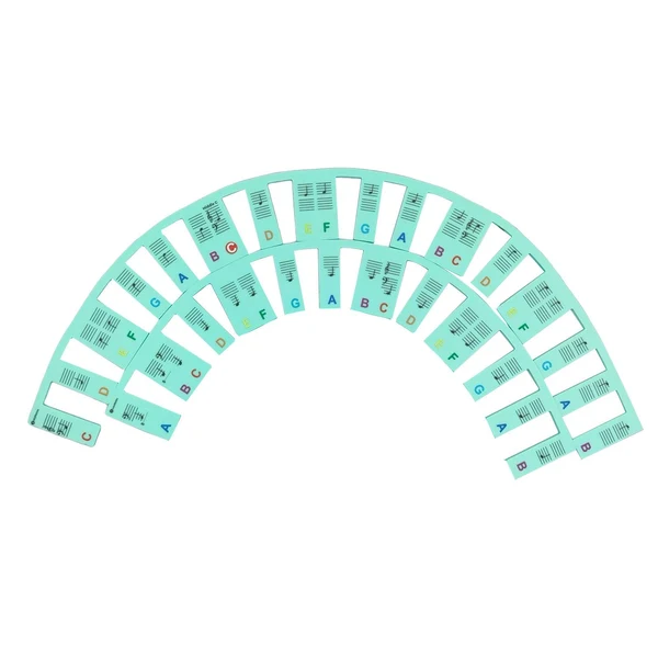 Pure Maxbell Silicone Piano Stickers Portable Dustproof for Boys and Girls Beginners Light green bottom Premium
