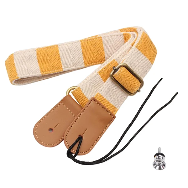 Effective Maxbell Ukulele Strap Fashionable Practical Breathable Multipurpose Yellow Long-Lasting