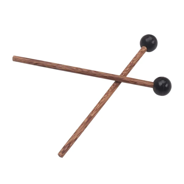 Refined Maxbell 2x Drumsticks Percussion Instrument Parts 18cm Length Wooden Mallet for Bell Long-Lasting