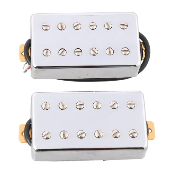 Breathable Maxbell Double Coil Pickups Set for 6 Strings Electric Guitar Accessories Parts Argent 12 Easy-to-Use