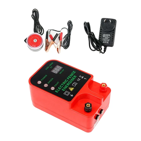 Advanced Maxbell Electric Fence Energizer LCD Display High Voltage for Fence Poultry AU Reliable