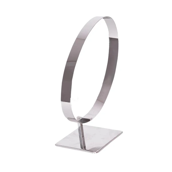 High-End Maxbell Stainless Steel Belt Display Stands Space Saver Curved for Store Show Women primary color Expertly Made