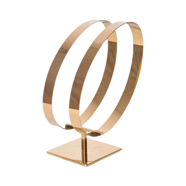 Superior Maxbell Stainless Steel Belt Display Stands Double Loop for Store Display Props Titanium color Eco-Friendly