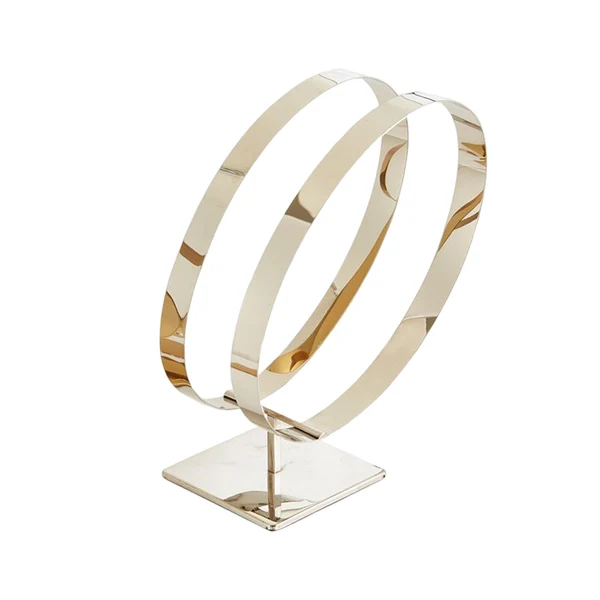 Comfortable Maxbell Stainless Steel Belt Display Stands Double Loop for Store Display Props primary color Elegant