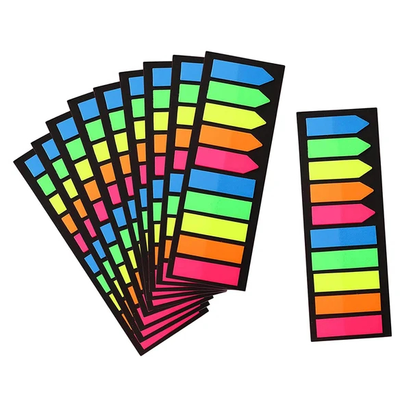 Elite Maxbell Page Tabs Practical Colorful Sticky Tabs for Office Catalogs Index Dorm Flat Pointed Effective