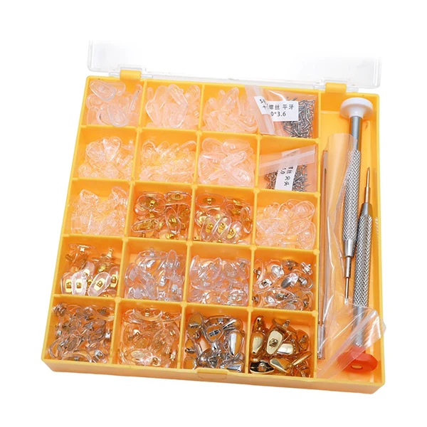 Carefully Designed Maxbell Eyeglasses Repair Set Screw Nose Pads Tweezers for Sunglass Spectacle Parts Nose Pads Set Efficient