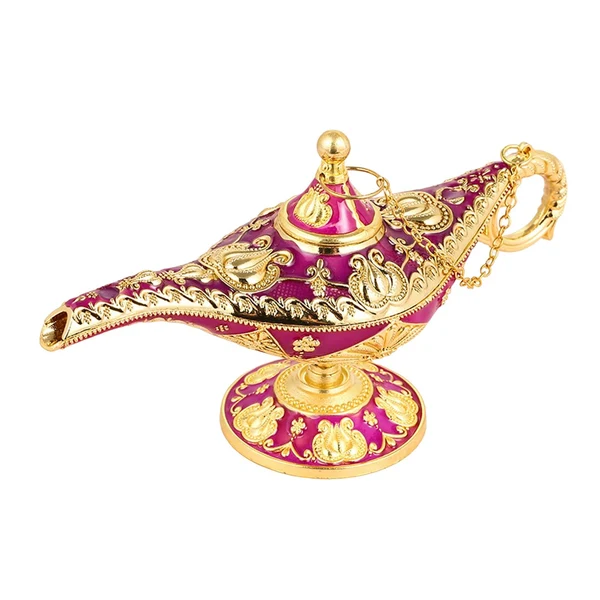 Sustainable Maxbell Classic Lamp Oil Lamp Prop Wishing Light for Wedding Home Purplish Red Soft